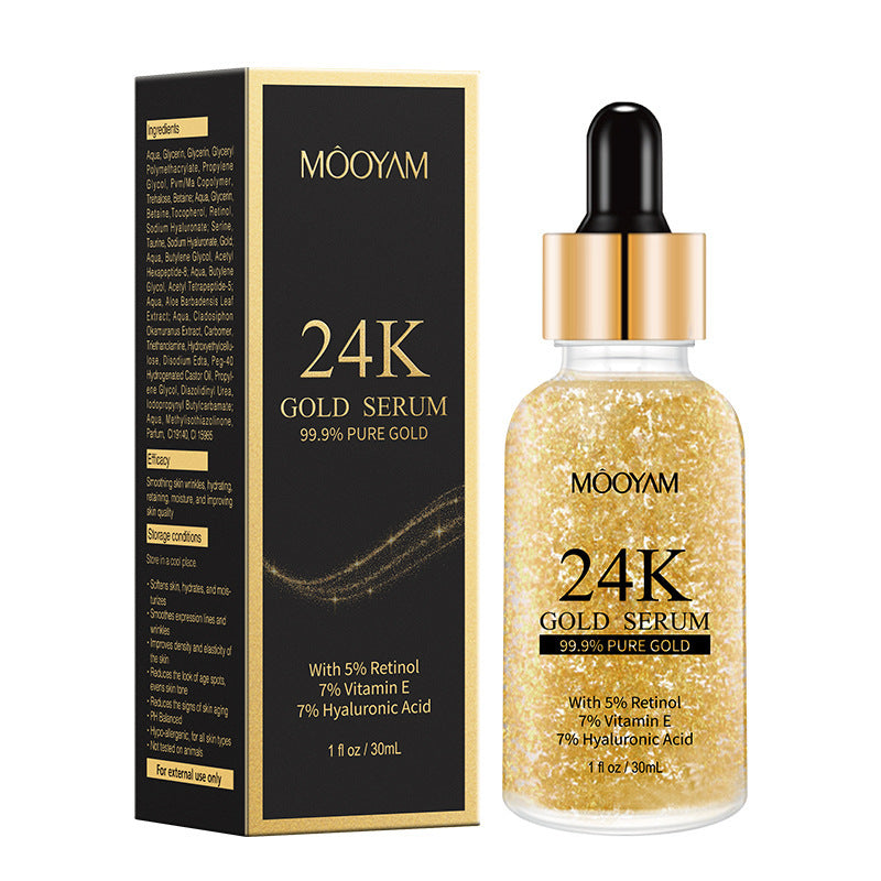 24K Gold Foil30mL Vitamin E Retinol Anti-wrinkle The Lifting Face Serum - Suite1111