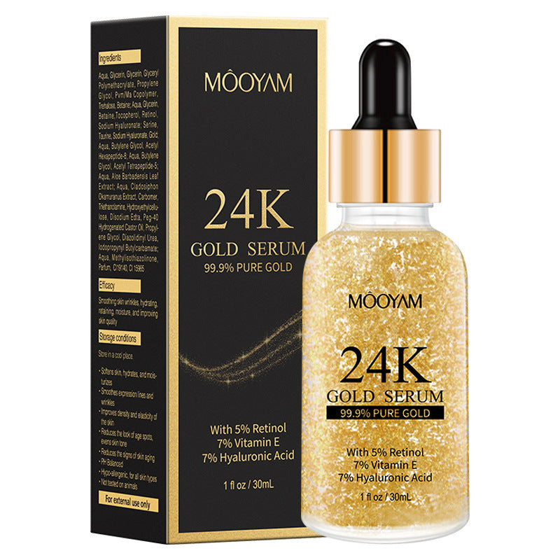 24K Gold Foil30mL Vitamin E Retinol Anti-wrinkle The Lifting Face Serum - Suite1111