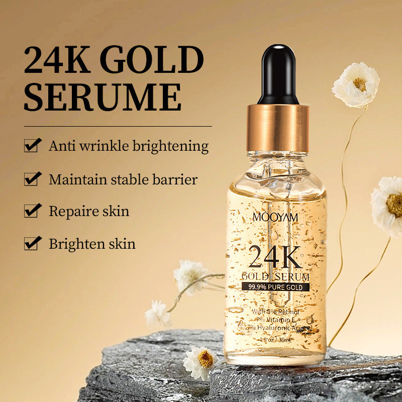 24K Gold Foil30mL Vitamin E Retinol Anti-wrinkle The Lifting Face Serum - Suite1111