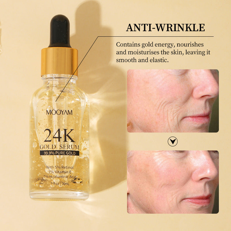 24K Gold Foil30mL Vitamin E Retinol Anti-wrinkle The Lifting Face Serum - Suite1111